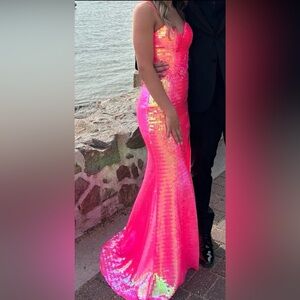 Dave & Johnny Hot Pink Dress